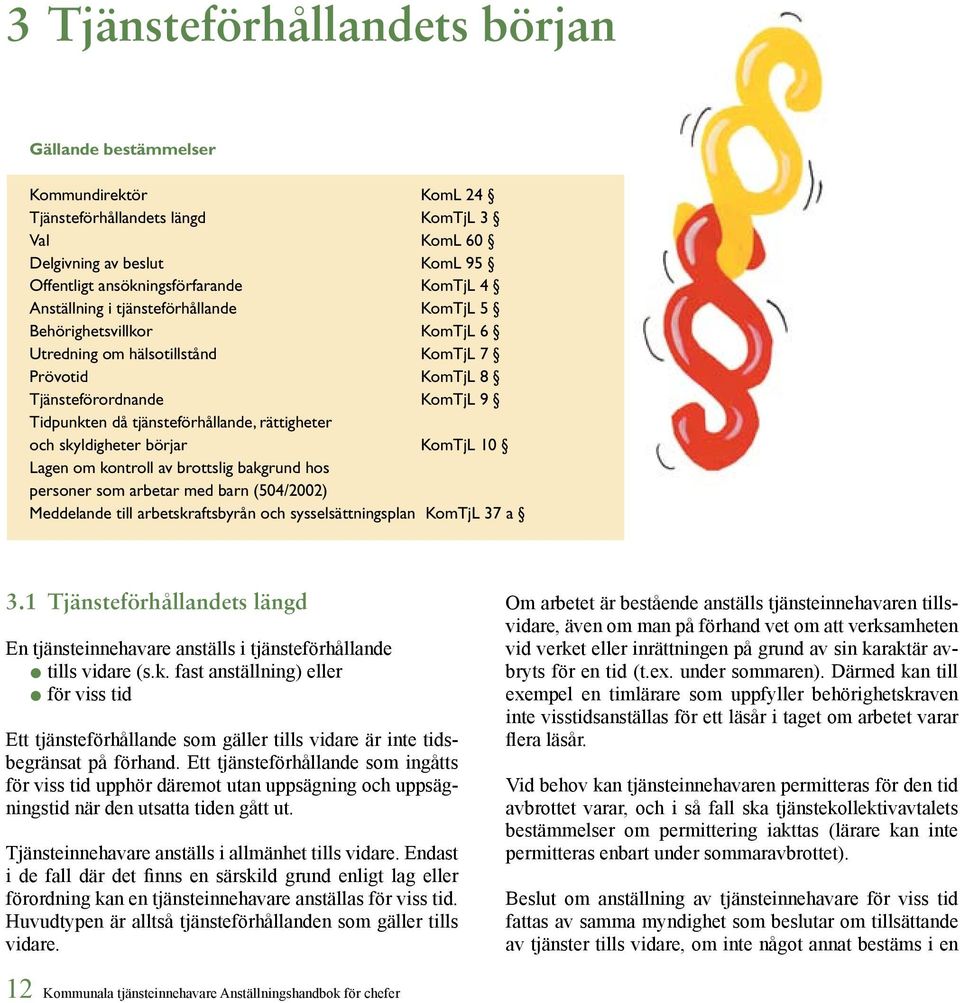 och skyldigheter börjar KomTjL 10 Lagen om kontroll av brottslig bakgrund hos personer som arbetar med barn (504/2002) Meddelande till arbetskraftsbyrån och sysselsättningsplan KomTjL 37 a 3.