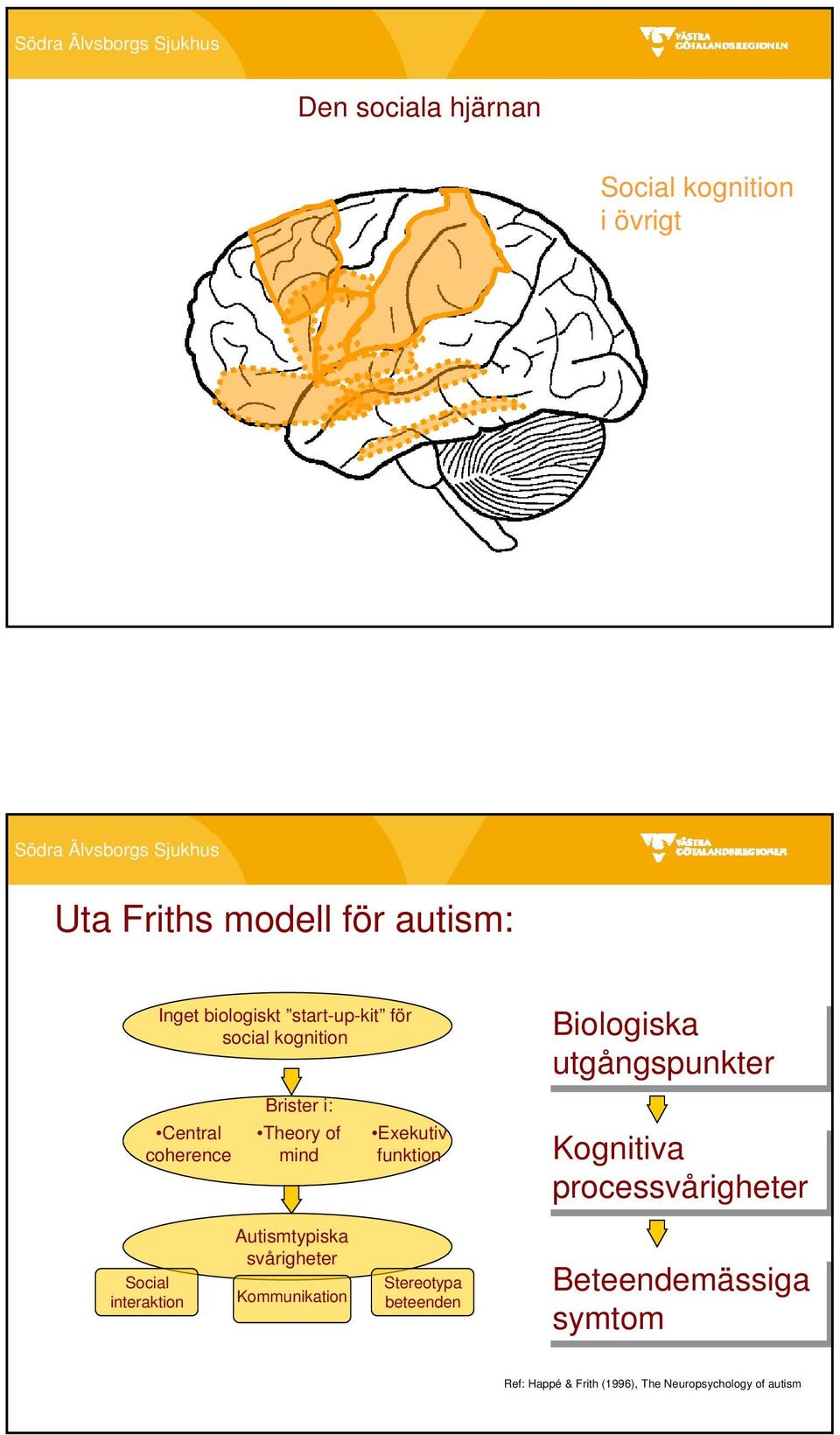 Autismtypiska svårigheter Kommunikation Exekutiv funktion Stereotypa beteenden Biologiska