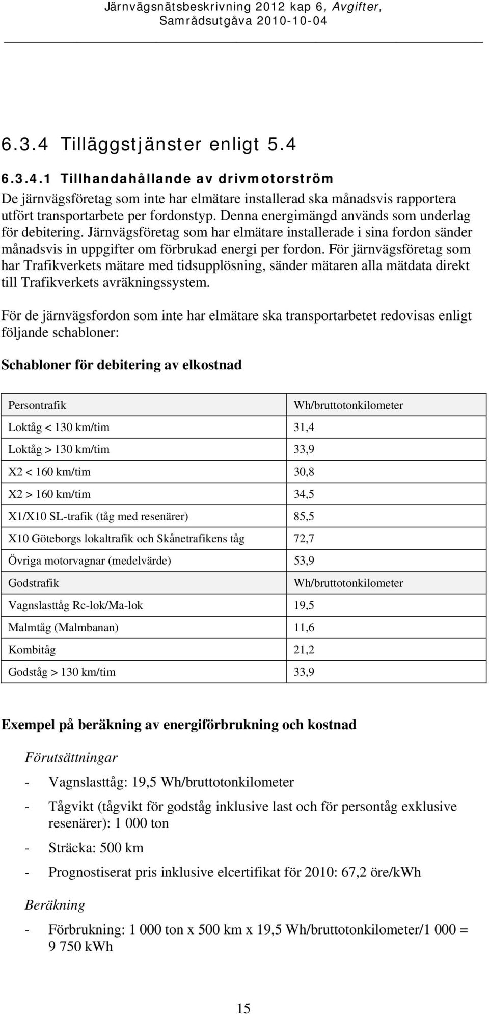 För järnvägsföretag som har Trafikverkets mätare med tidsupplösning, sänder mätaren alla mätdata direkt till Trafikverkets avräkningssystem.