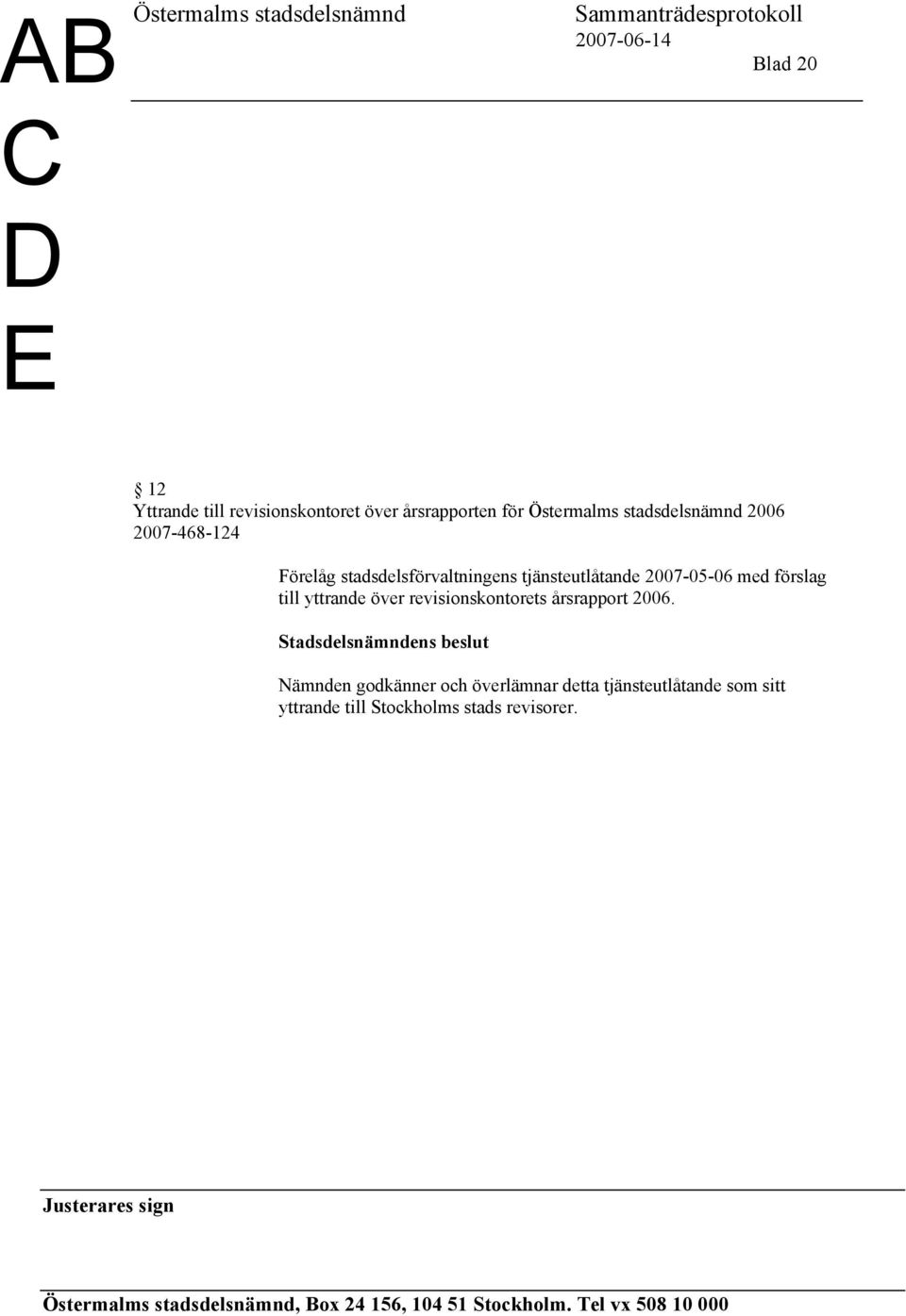 revisionskontorets årsrapport 2006.
