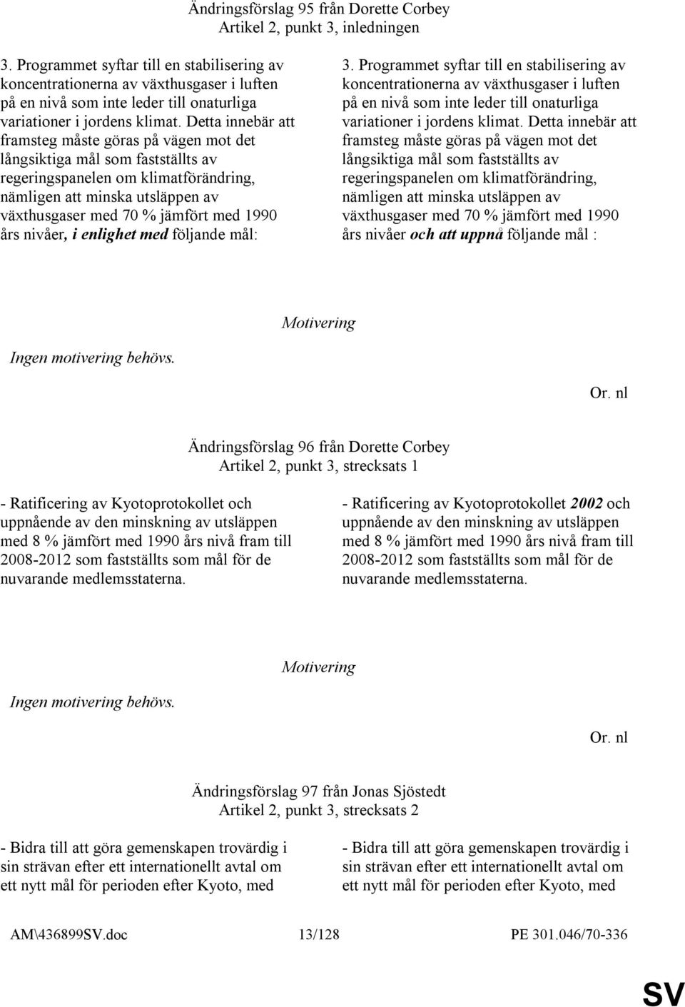 Detta innebär att framsteg måste göras på vägen mot det långsiktiga mål som fastställts av regeringspanelen om klimatförändring, nämligen att minska utsläppen av växthusgaser med 70 % jämfört med