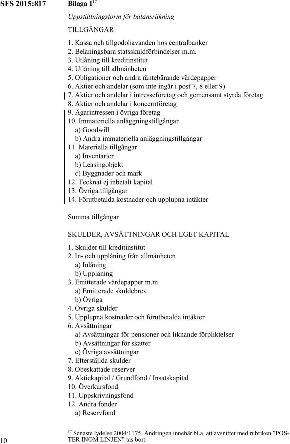 Aktier och andelar i intresseföretag och gemensamt styrda företag 8. Aktier och andelar i koncernföretag 9. Ägarintressen i övriga företag 10.