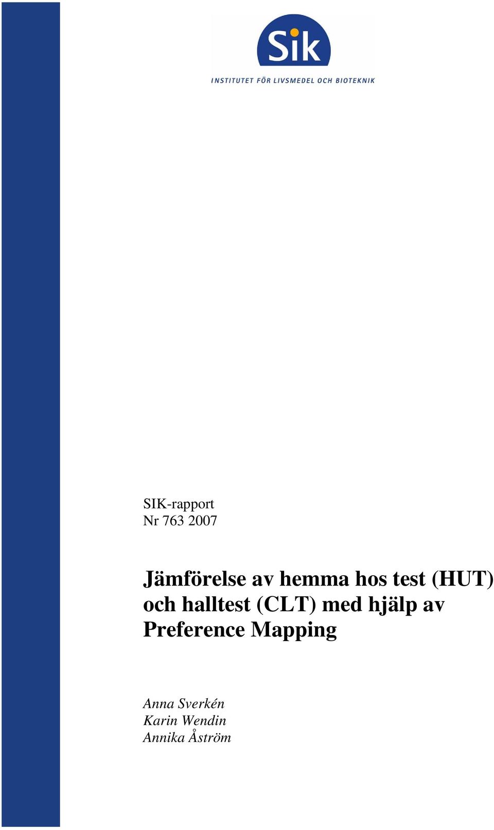 (CLT) med hjälp av Preference Mapping