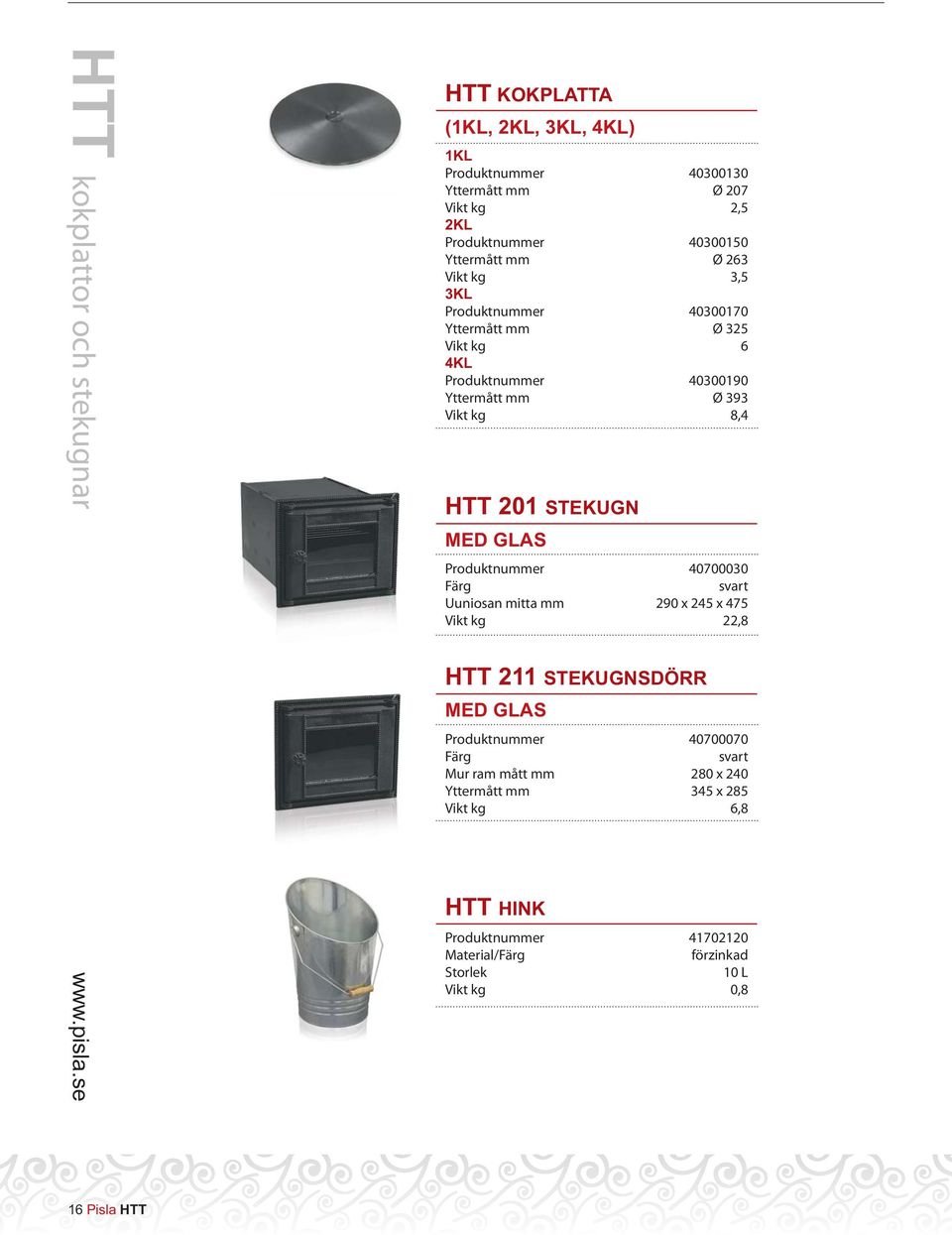 393 Vikt kg 8,4 Produktnummer 40700030 Uuniosan mitta mm 290 x 245 x 475 Vikt kg 22,8 Produktnummer 40700070 Mur