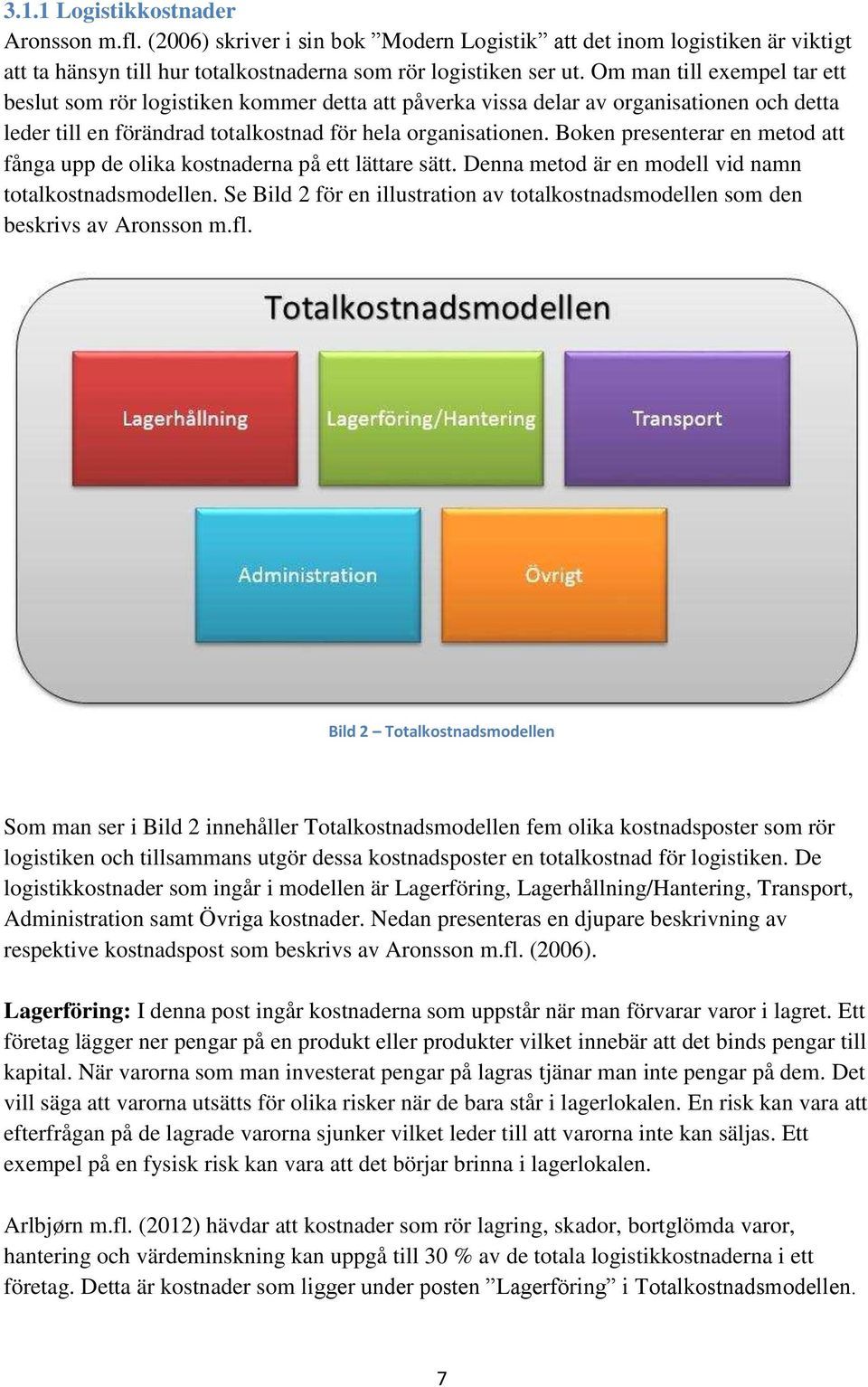 Boken presenterar en metod att fånga upp de olika kostnaderna på ett lättare sätt. Denna metod är en modell vid namn totalkostnadsmodellen.