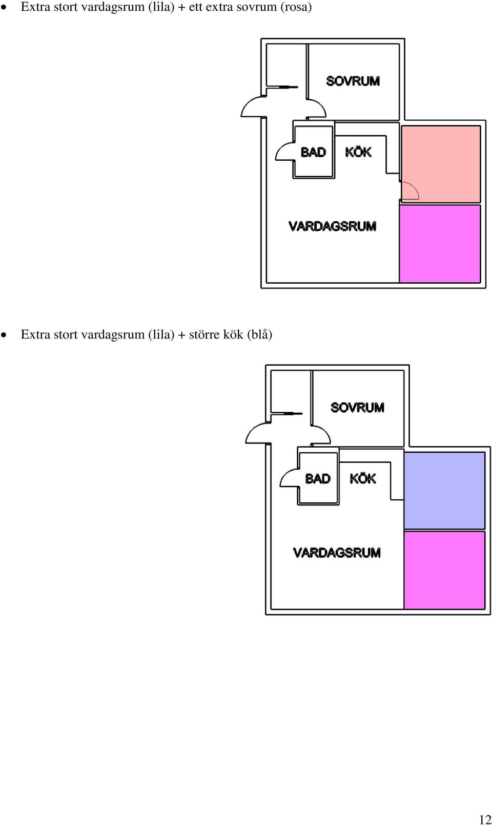 (rosa)  (lila) + större