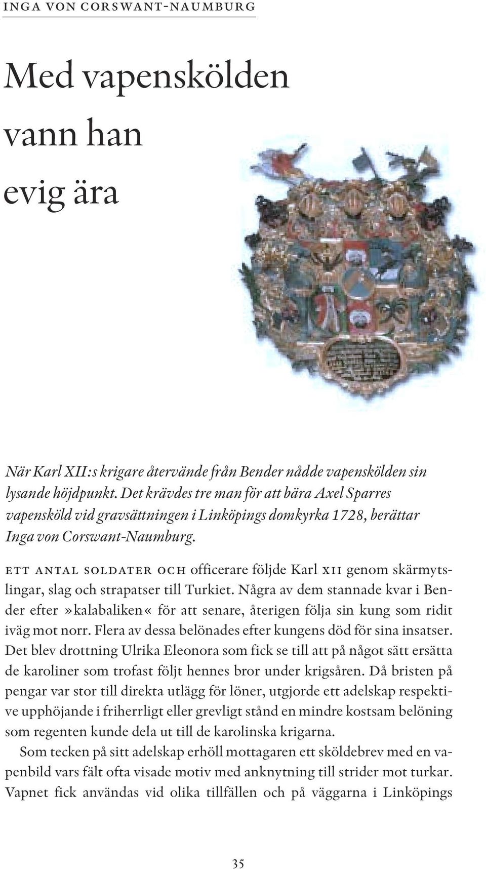 ett antal soldater och officerare följde Karl xii genom skärmytslingar, slag och strapatser till Turkiet.