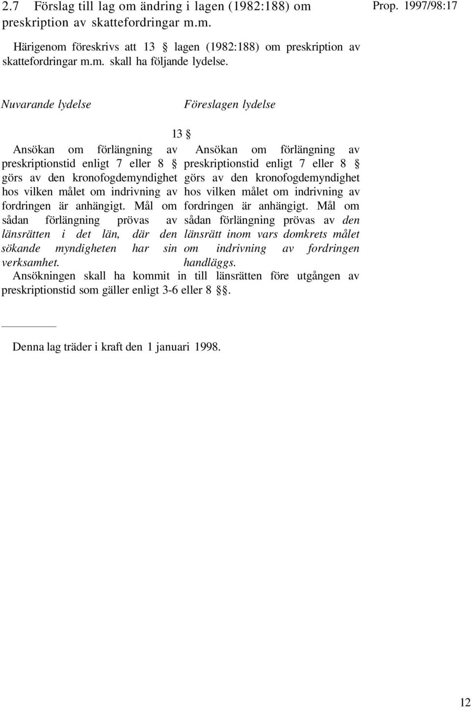 Mål om sådan förlängning prövas av Ansökan om förlängning av preskriptionstid enligt 7 eller 8 görs av den kronofogdemyndighet hos vilken målet om indrivning av fordringen är anhängigt.