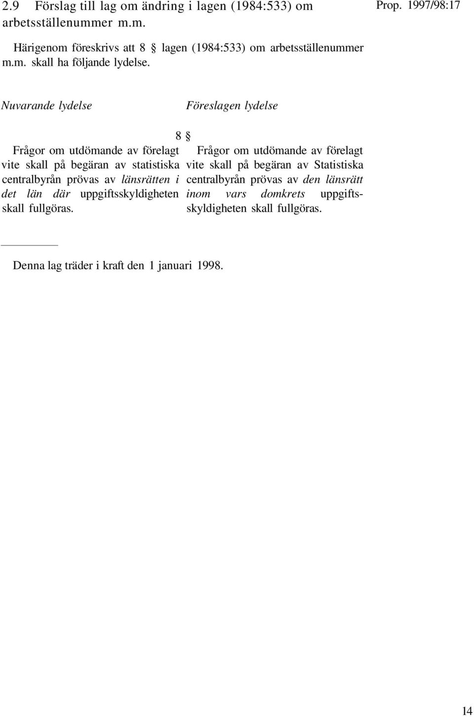 Frågor om utdömande av förelagt vite skall på begäran av statistiska centralbyrån prövas av länsrätten i det län där