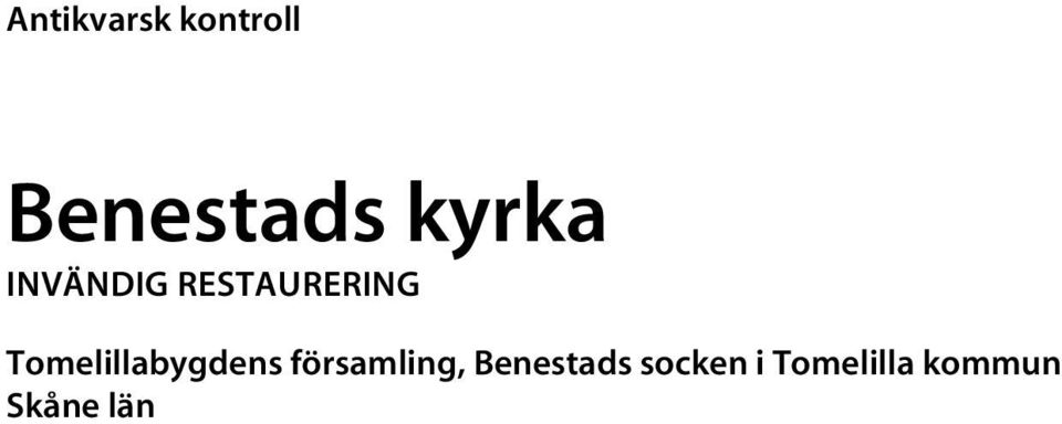 Tomelillabygdens församling,
