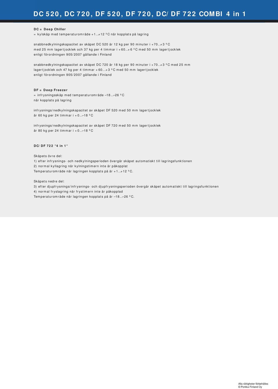kg per 90 minuter i +70 +3 ºC med 25 mm lagertjocklek och 47 kg per 4 timmar +60.