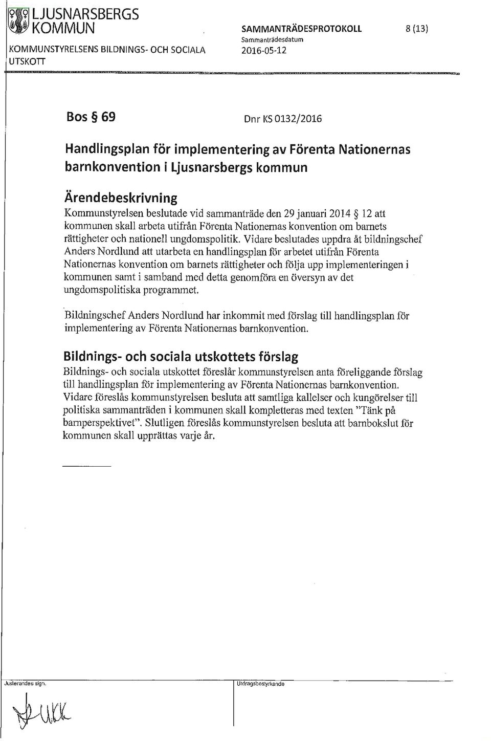 konvention om barnets rättigheter och nationell ungdomspolitik.