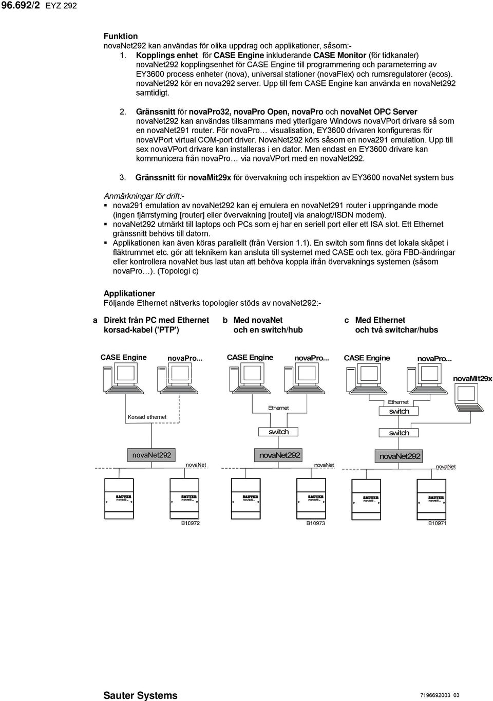 kör en nov292 server. Upp till fem kn nvänd en smtidigt. 2. Gränssnitt för novpro32, novpro Open, novpro och OPC Server kn nvänds tillsmmns med ytterligre Windows novvport drivre så som en 291 router.