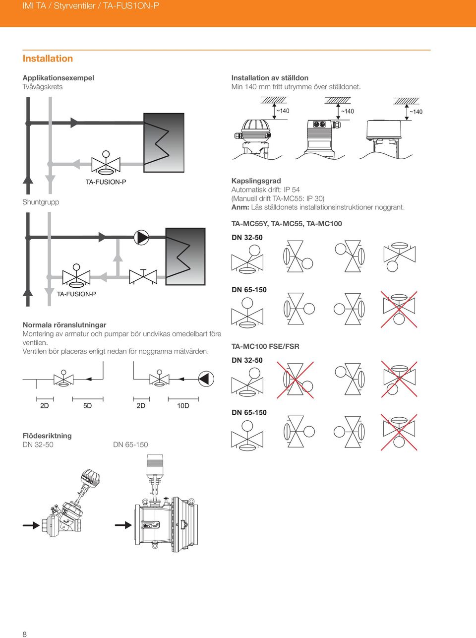 installationsinstruktioner noggrant.