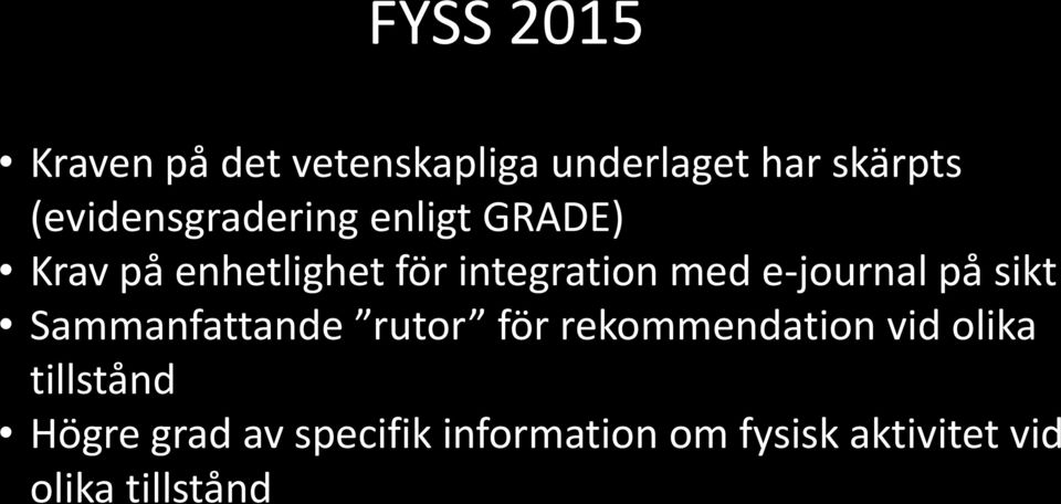 e-journal på sikt Sammanfattande rutor för rekommendation vid olika