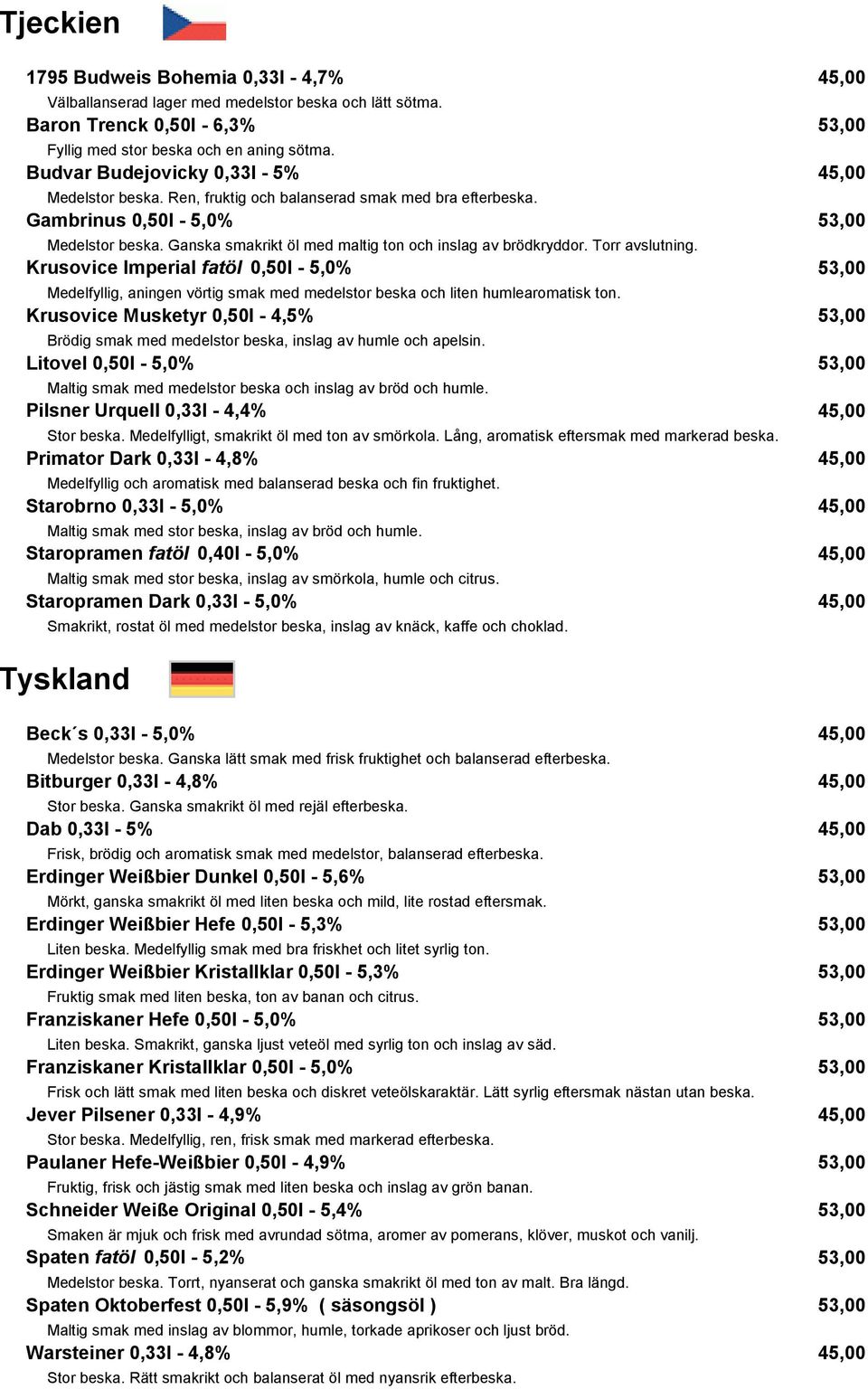 Ganska smakrikt öl med maltig ton och inslag av brödkryddor. Torr avslutning.