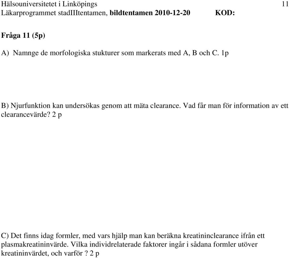 Vad får man för information av ett clearancevärde?