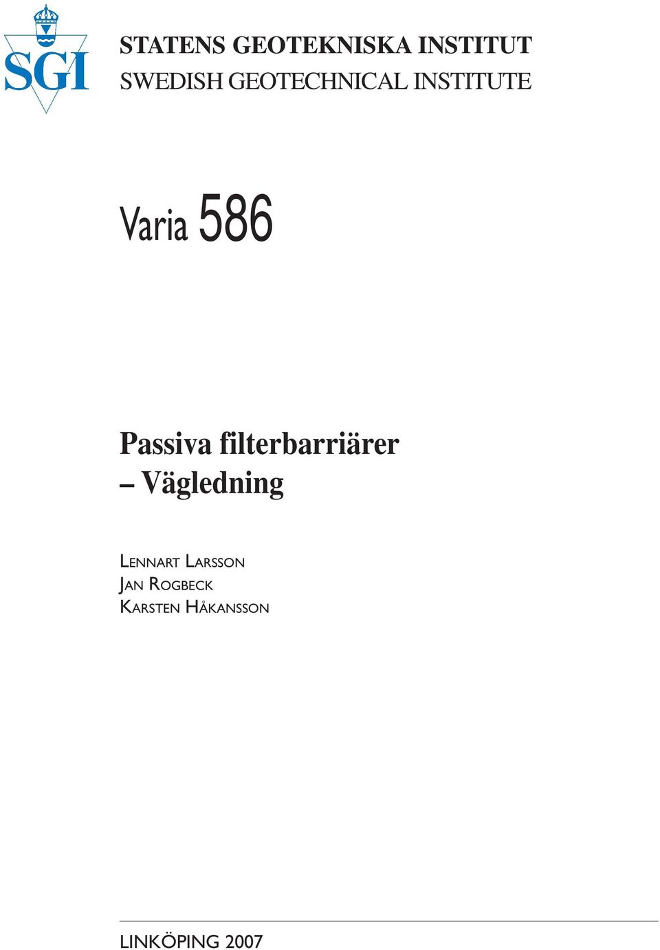 filterbarriärer Vägledning LENNART