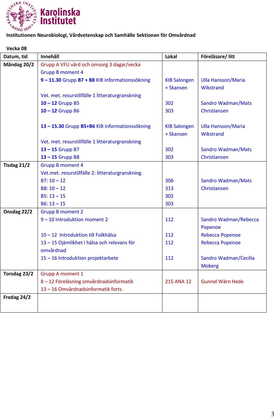 30 Grupp B5+B6 KIB informationssökning Vet. met.