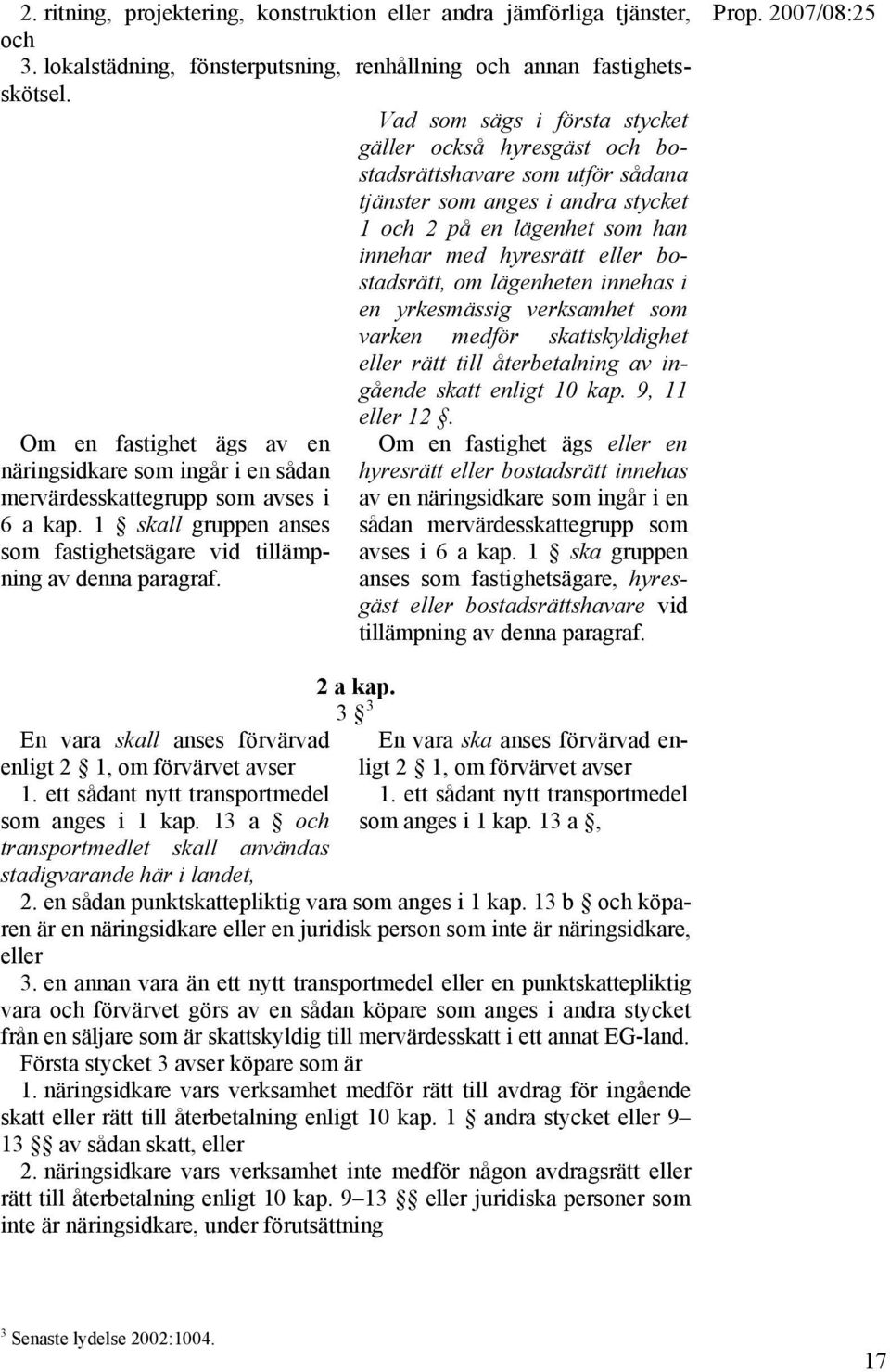 om lägenheten innehas i en yrkesmässig verksamhet som varken medför skattskyldighet eller rätt till återbetalning av ingående skatt enligt 10 kap. 9, 11 eller 12.