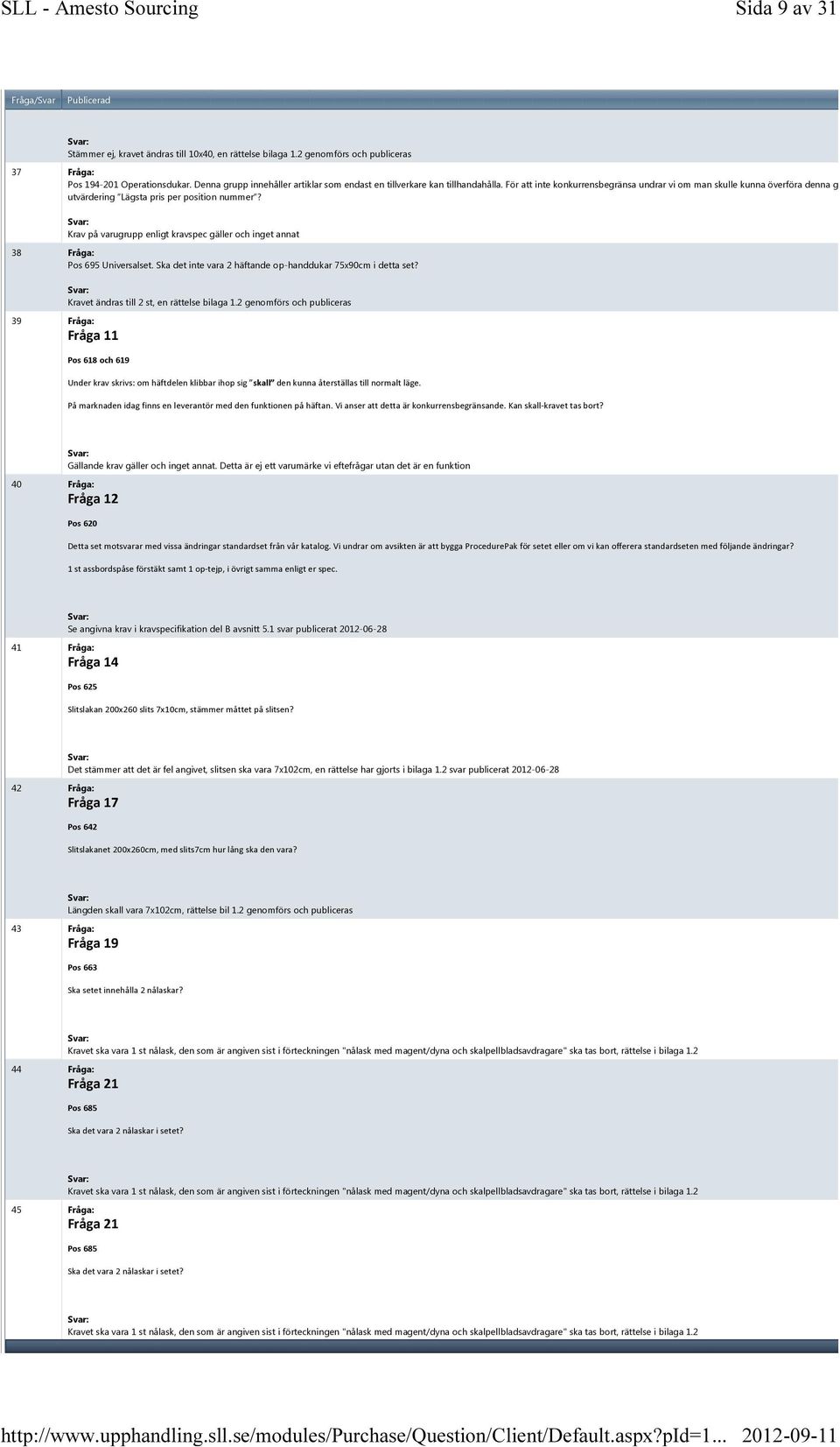 För att inte konkurrensbegränsa undrar vi om man skulle kunna överföra denna grupp till utvärdering Lägsta pris per position nummer?