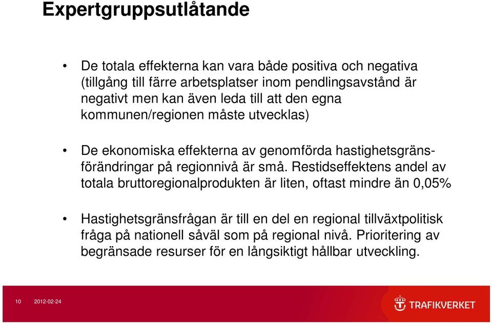 regionnivå är små.