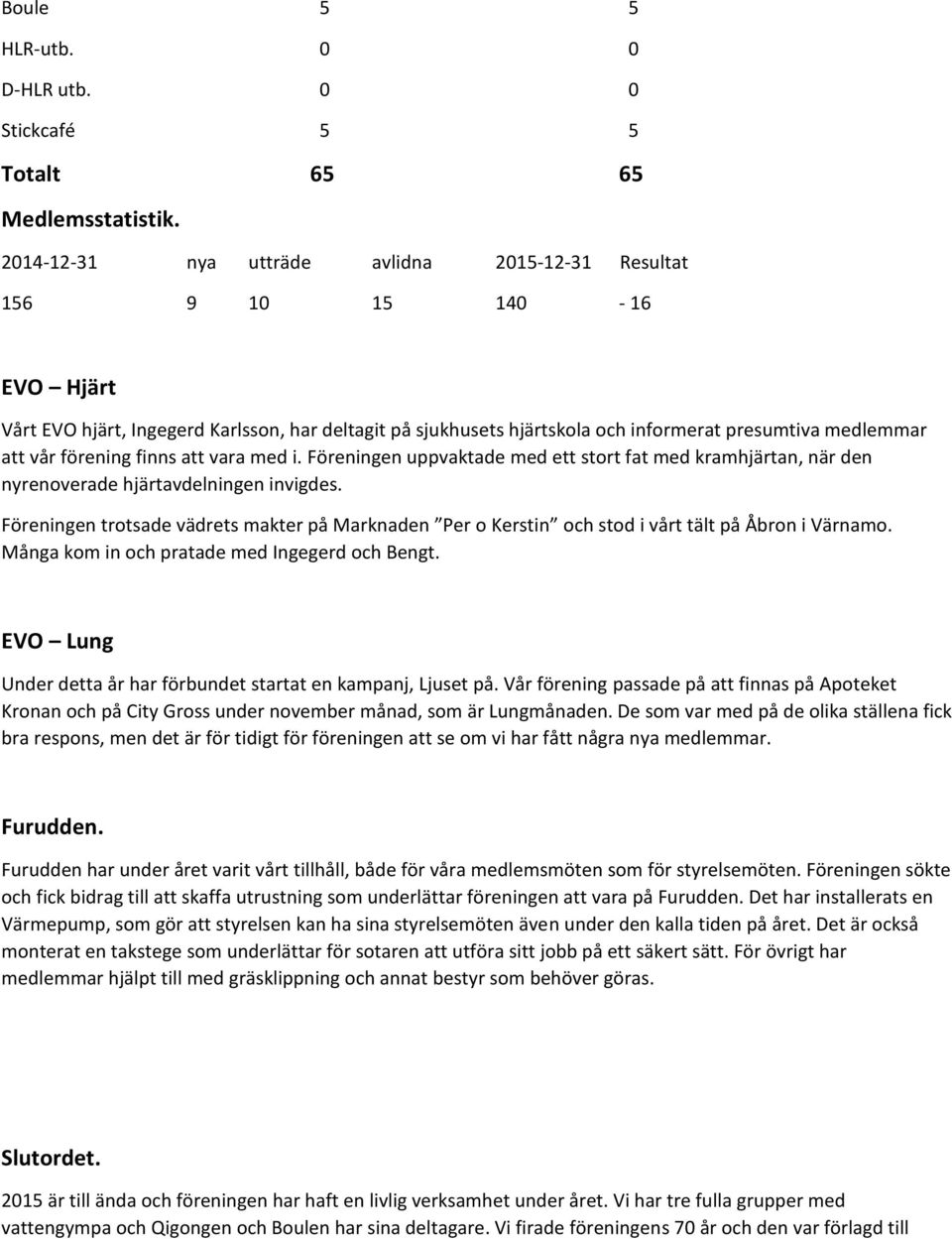 förening finns att vara med i. Föreningen uppvaktade med ett stort fat med kramhjärtan, när den nyrenoverade hjärtavdelningen invigdes.