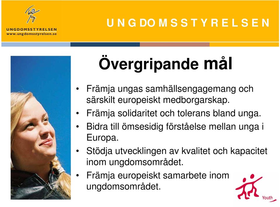 Bidra till ömsesidig förståelse mellan unga i Europa.