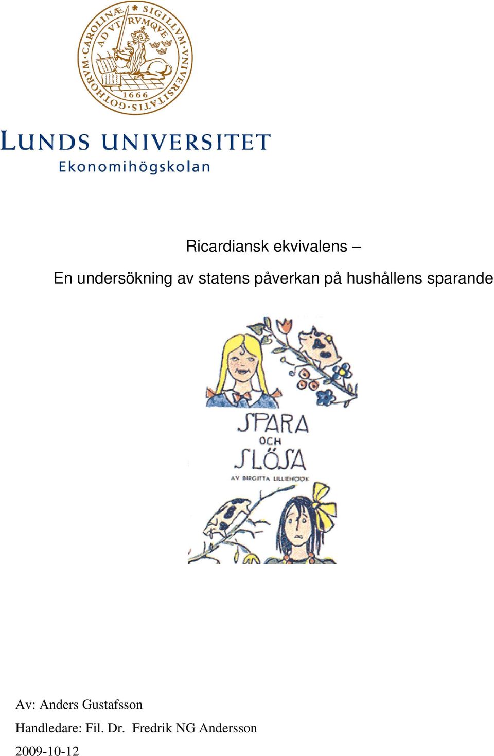 sparande Av: Anders Gustafsson