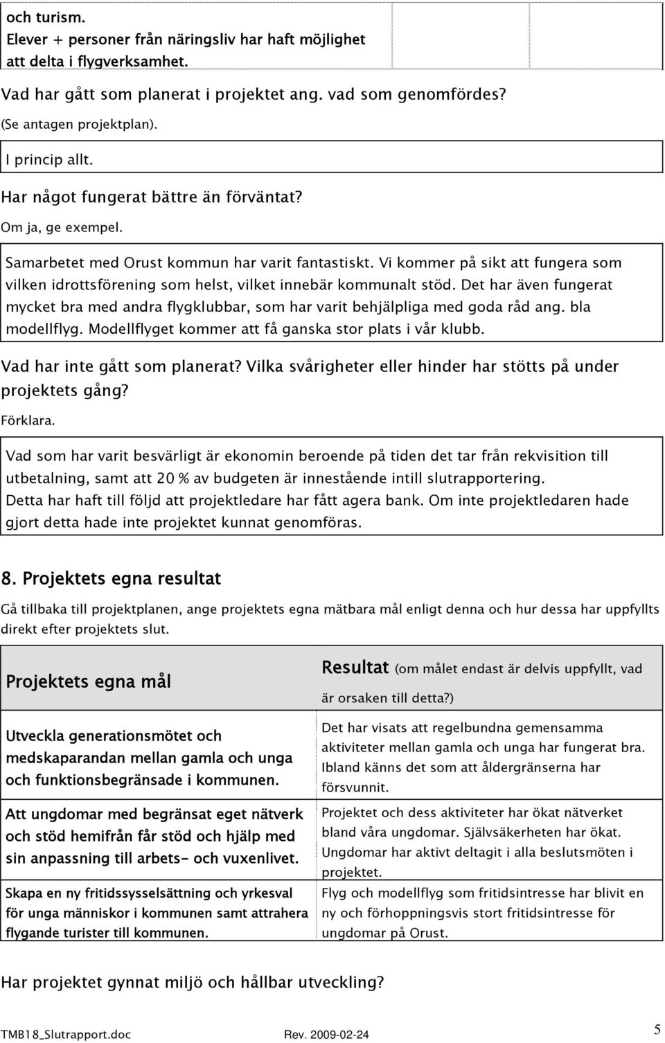 Vi kommer på sikt att fungera som vilken idrottsförening som helst, vilket innebär kommunalt stöd. Det har även fungerat mycket bra med andra flygklubbar, som har varit behjälpliga med goda råd ang.