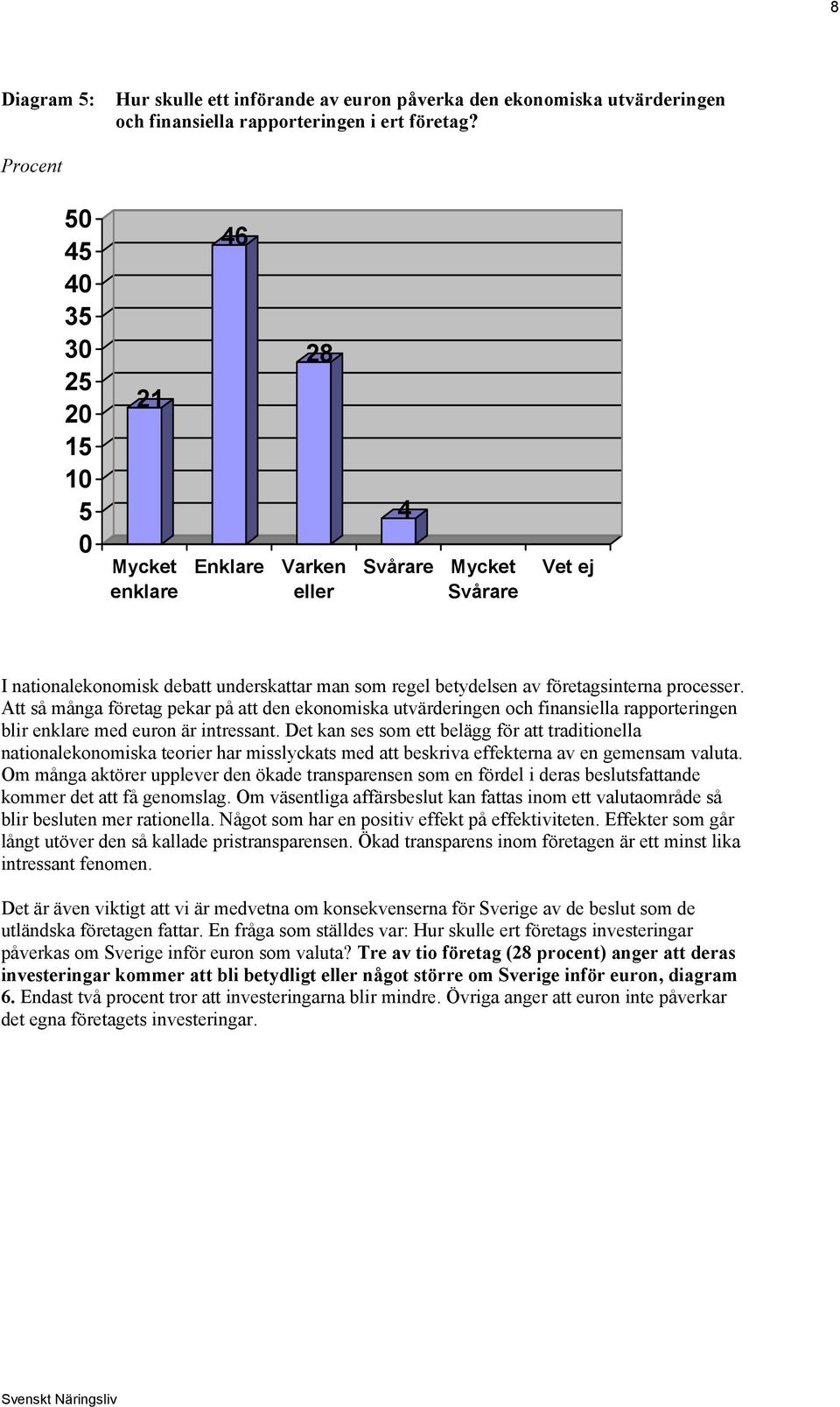 Att så många företag pekar på att den ekonomiska utvärderingen och finansiella rapporteringen blir enklare med euron är intressant.