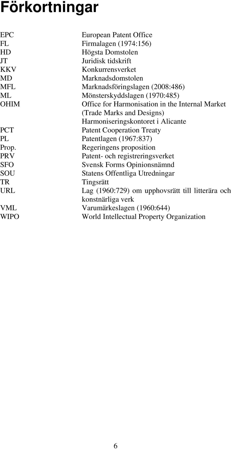 Alicante PCT Patent Cooperation Treaty PL Patentlagen (1967:837) Prop.