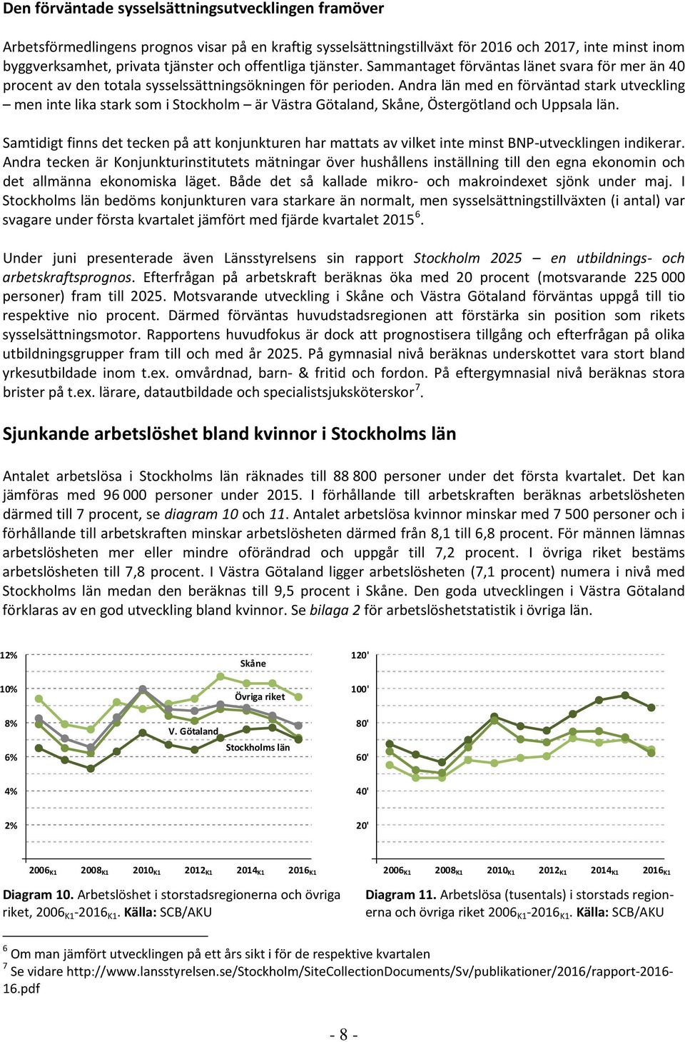 Andra län med en förväntad stark utveckling men inte lika stark som i Stockholm är Västra Götaland, Skåne, Östergötland och Uppsala län.