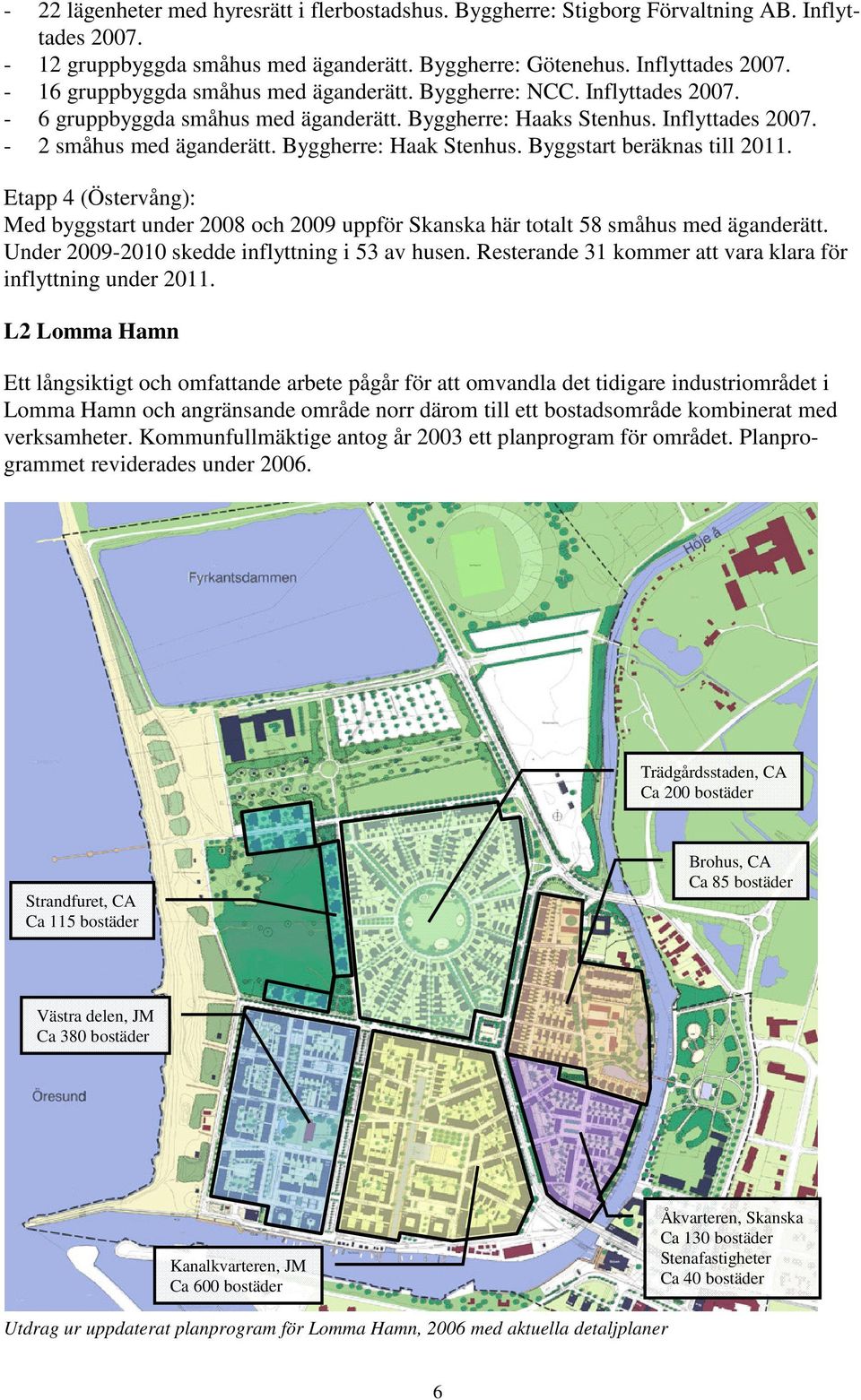 Etapp 4 (Östervång): Med byggstart under 2008 och 2009 uppför Skanska här totalt 58 småhus med äganderätt. Under 2009-2010 skedde inflyttning i 53 av husen.
