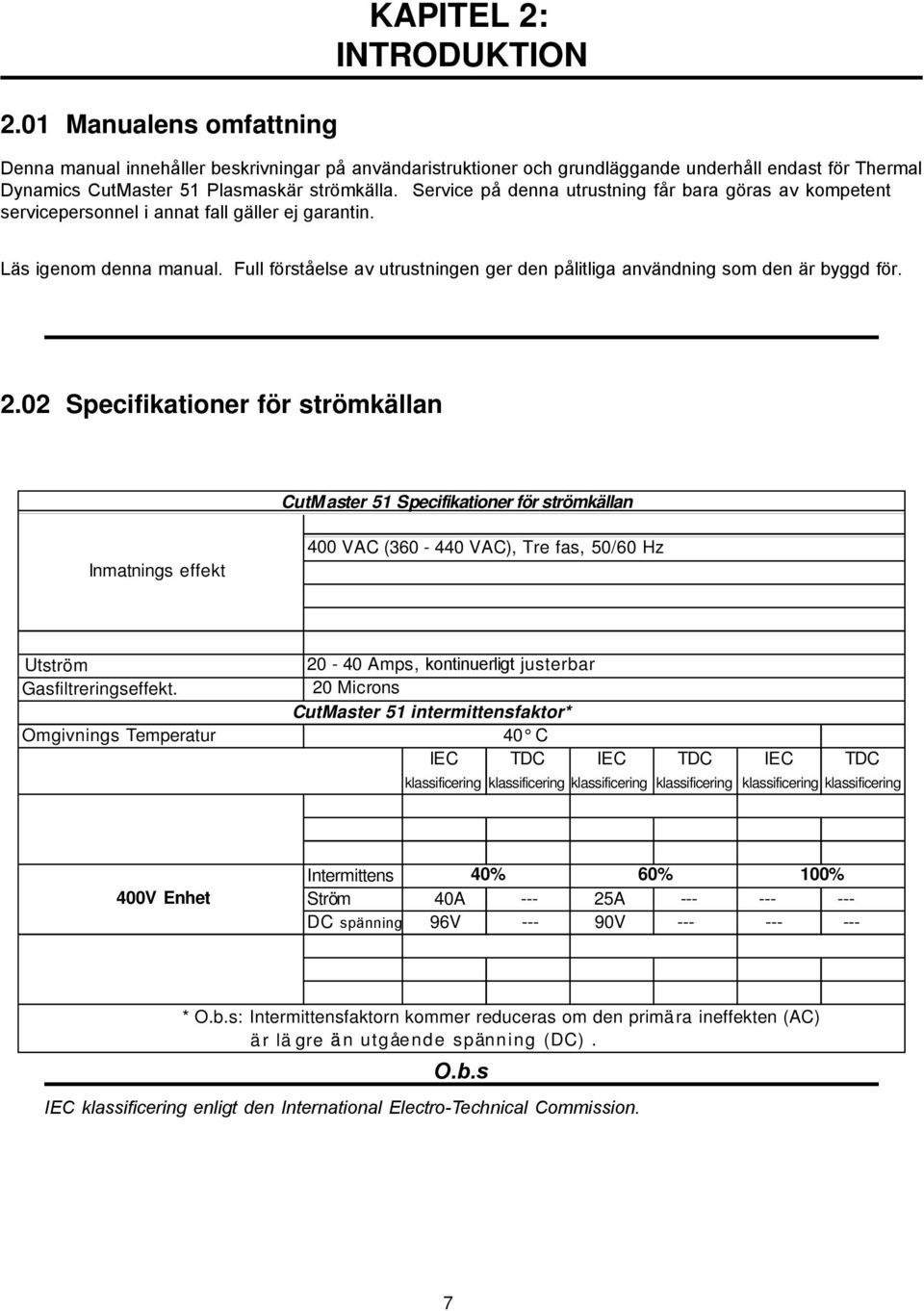 Full förståelse av utrustningen ger den pålitliga användning som den är byggd för.