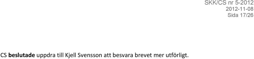 besvara brevet mer