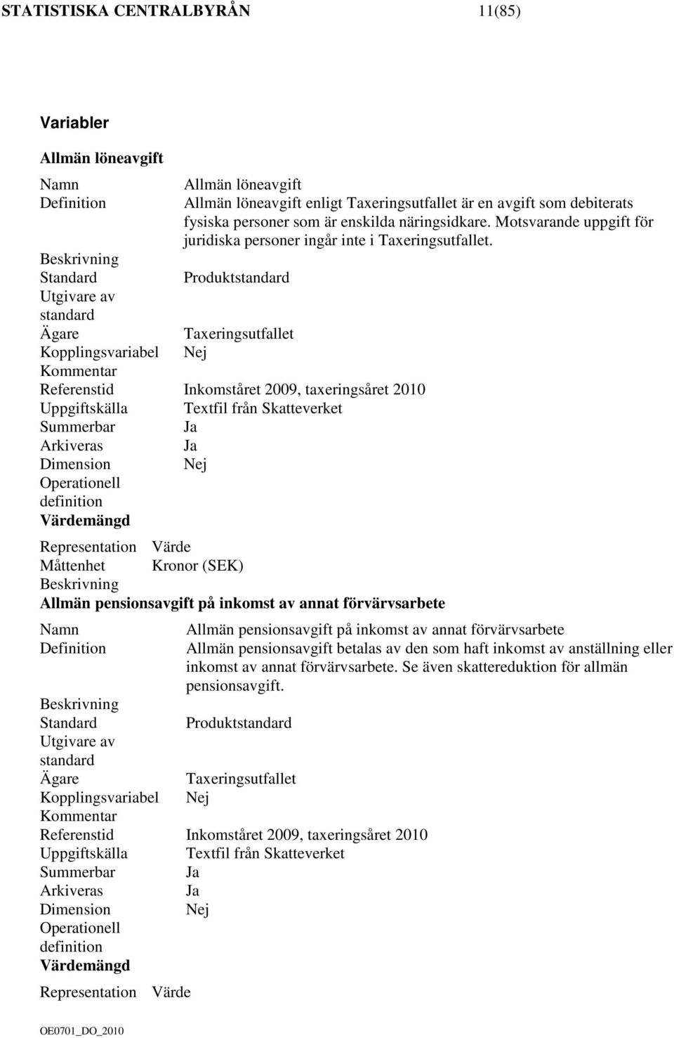 Summerbar Allmän pensionsavgift på inkomst av annat förvärvsarbete Allmän pensionsavgift på inkomst av annat förvärvsarbete Allmän