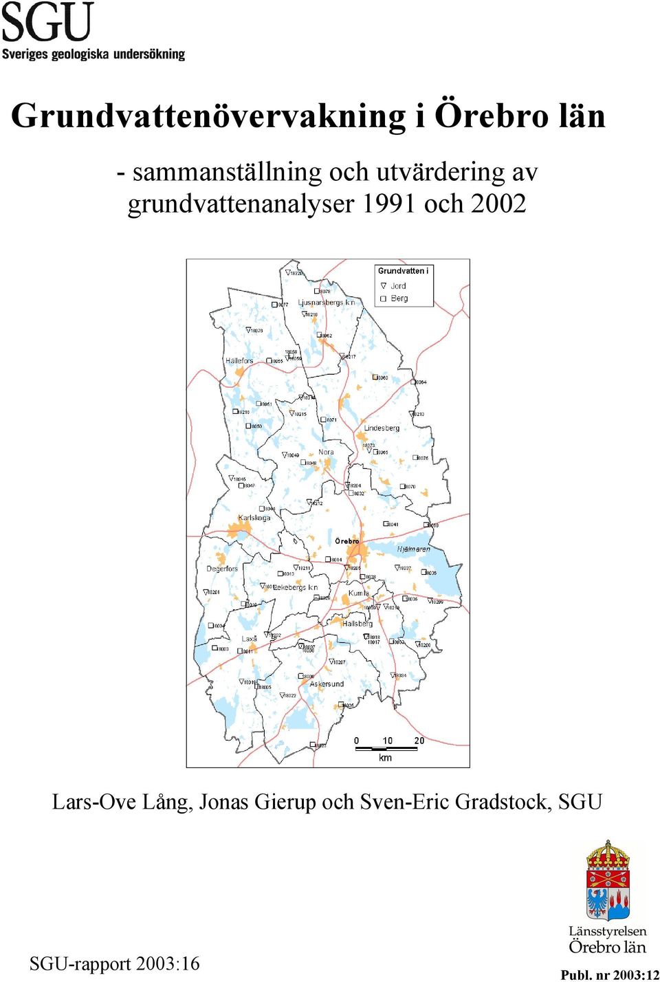 grundvattenanalyser 1991 och 2002 Lars-Ove Lång,