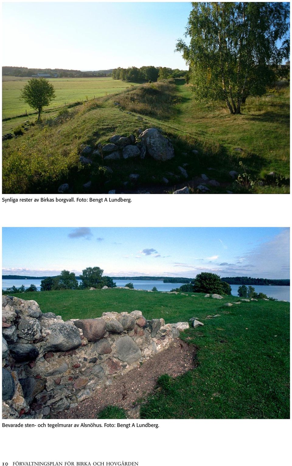 Bevarade sten- och tegelmurar av Alsnöhus.