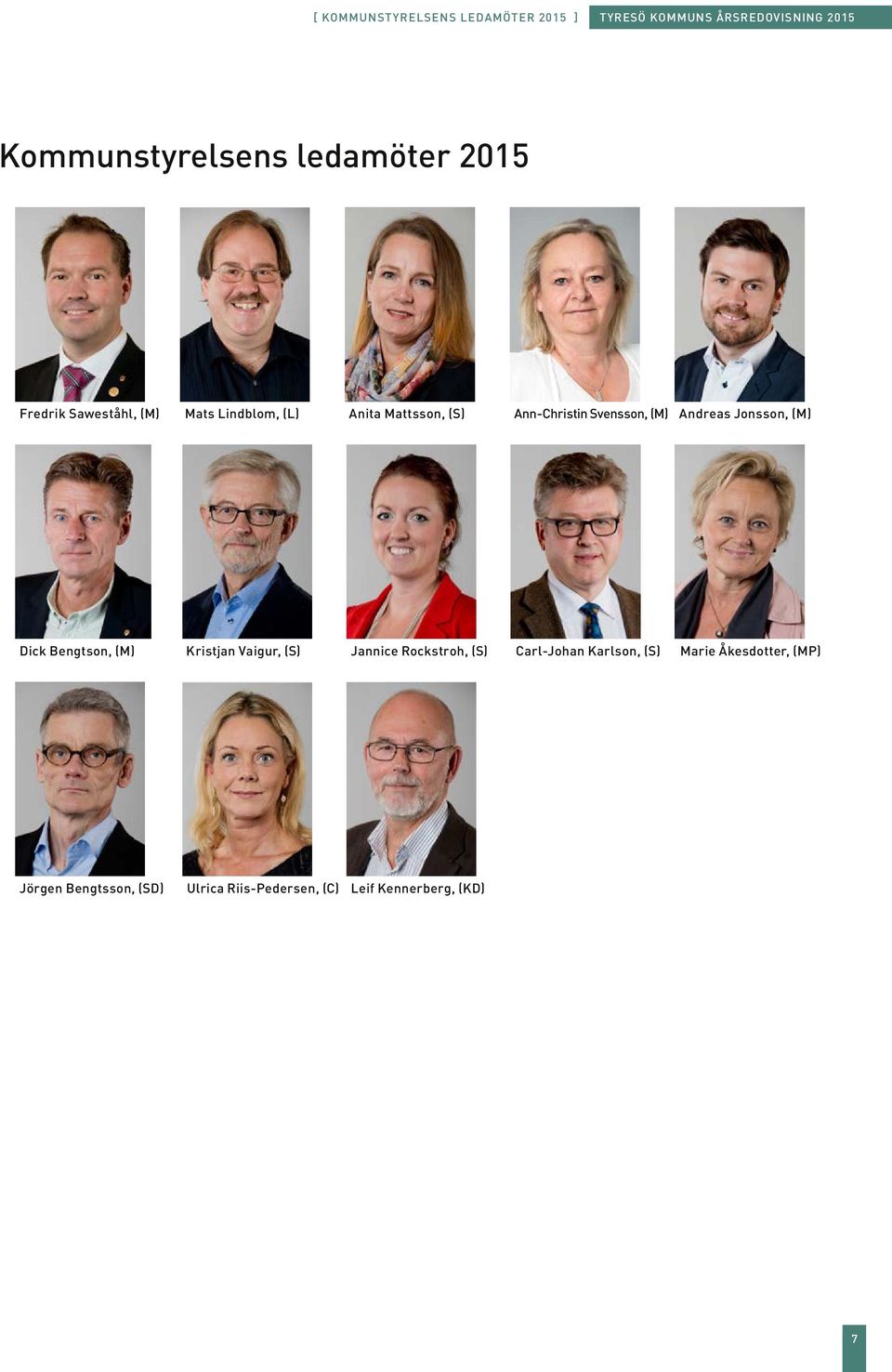 Andreas Jonsson, (M) Dick Bengtson, (M) Kristjan Vaigur, (S) Jannice Rockstroh, (S) Carl-Johan