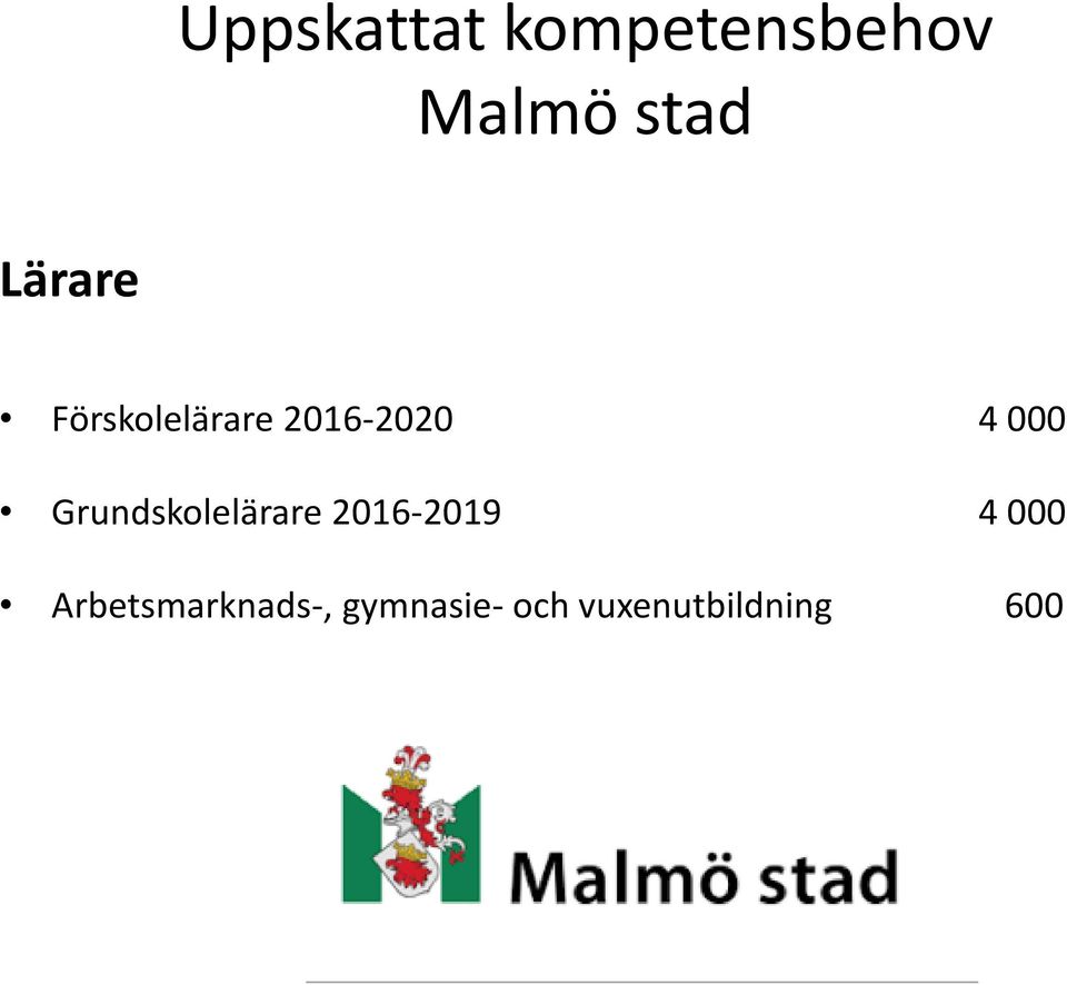 Grundskolelärare 2016-2019 4 000