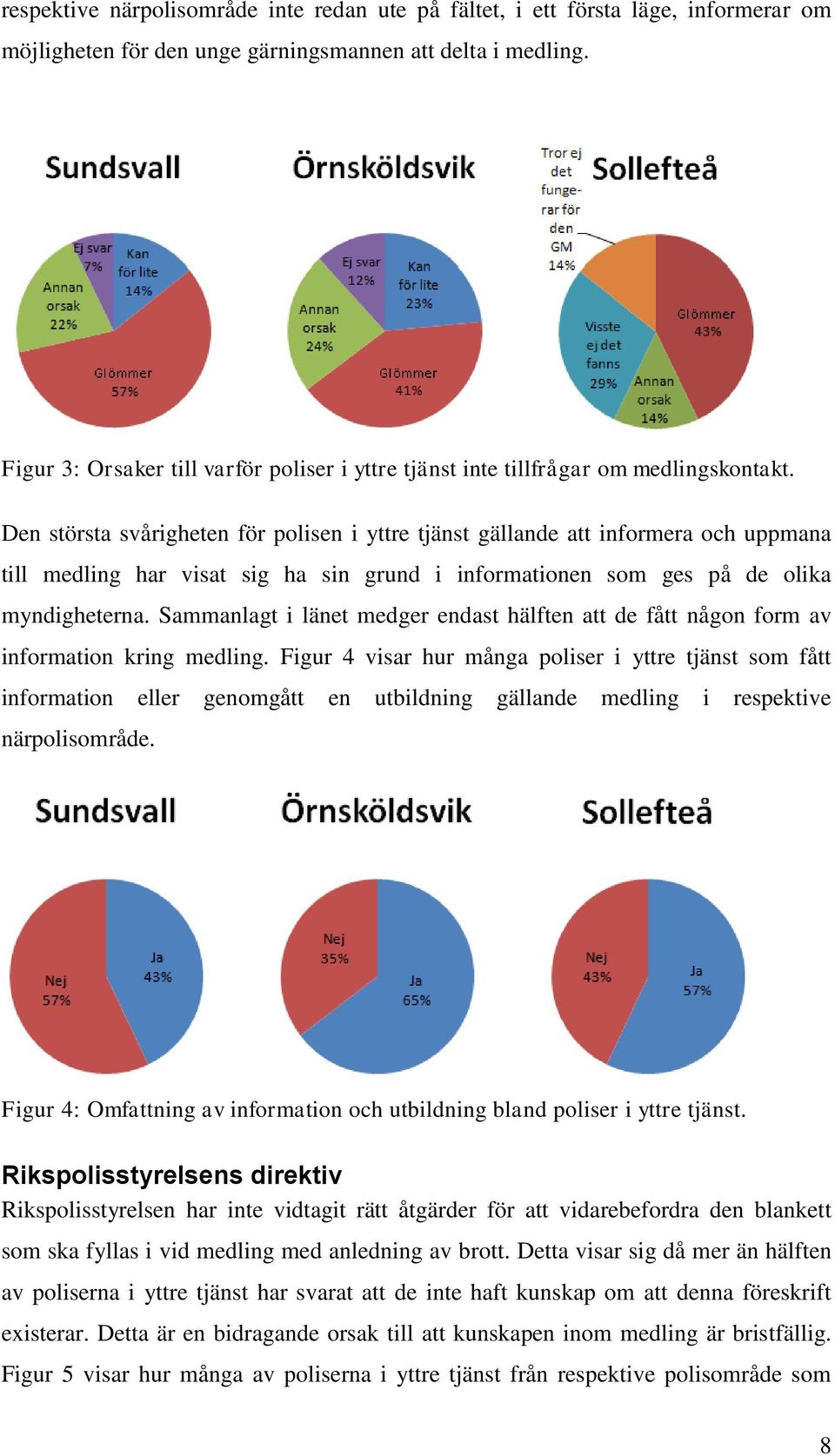 Den största svårigheten för polisen i yttre tjänst gällande att informera och uppmana till medling har visat sig ha sin grund i informationen som ges på de olika myndigheterna.