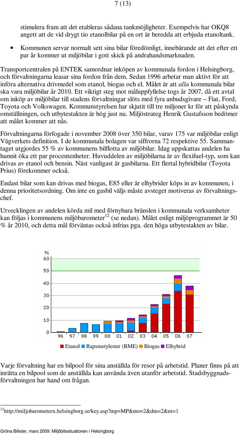 Transportcentralen på ENTEK samordnar inköpen av kommunala fordon i Helsingborg, och förvaltningarna leasar sina fordon från dem.