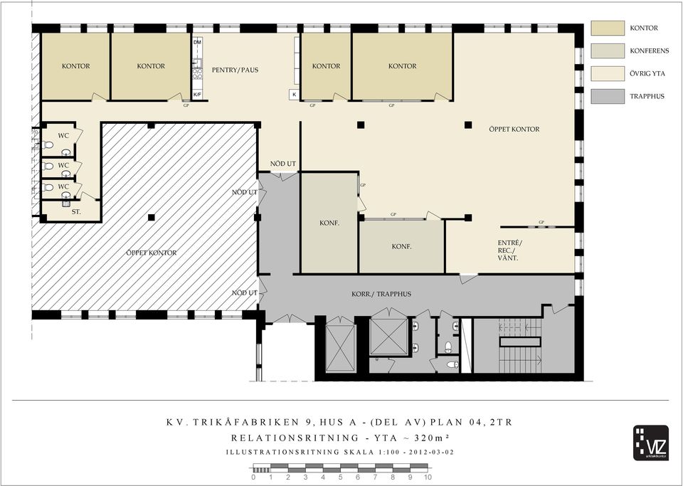 TRIKÅFABRIKEN 9, HUS A - (DEL AV) PLAN 04, 2TR RELATIONSRITNING -