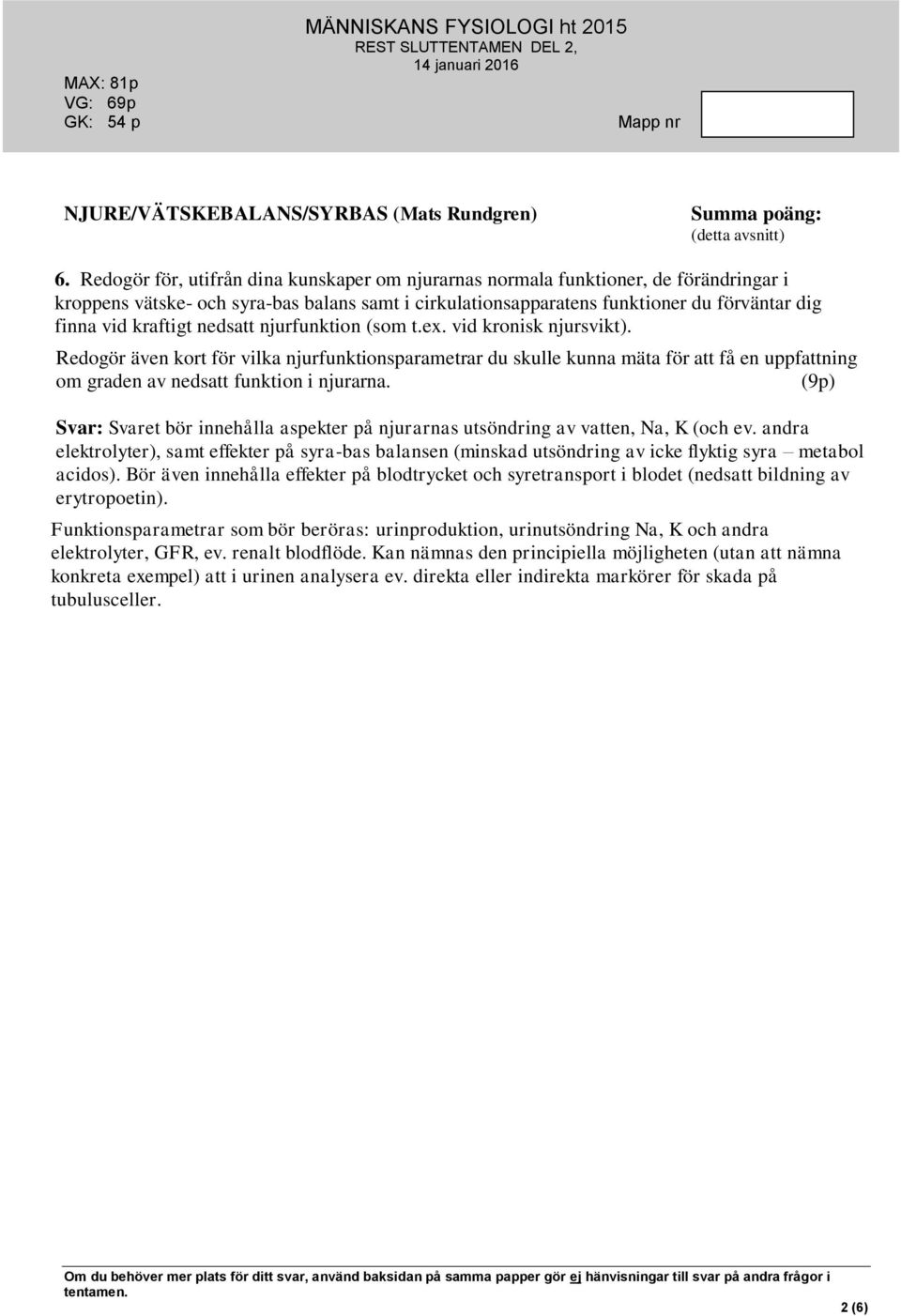 kraftigt nedsatt njurfunktion (som t.ex. vid kronisk njursvikt).