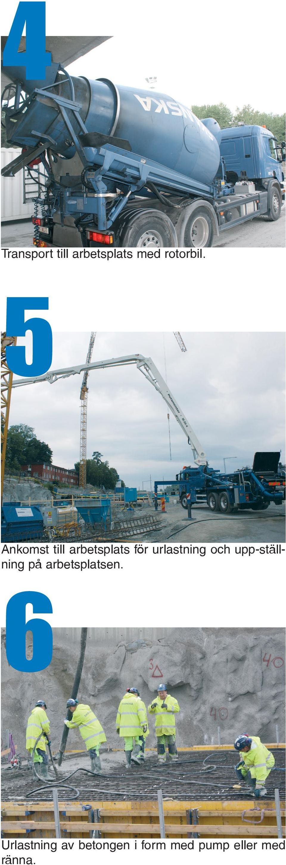 och upp-ställning på arbetsplatsen.