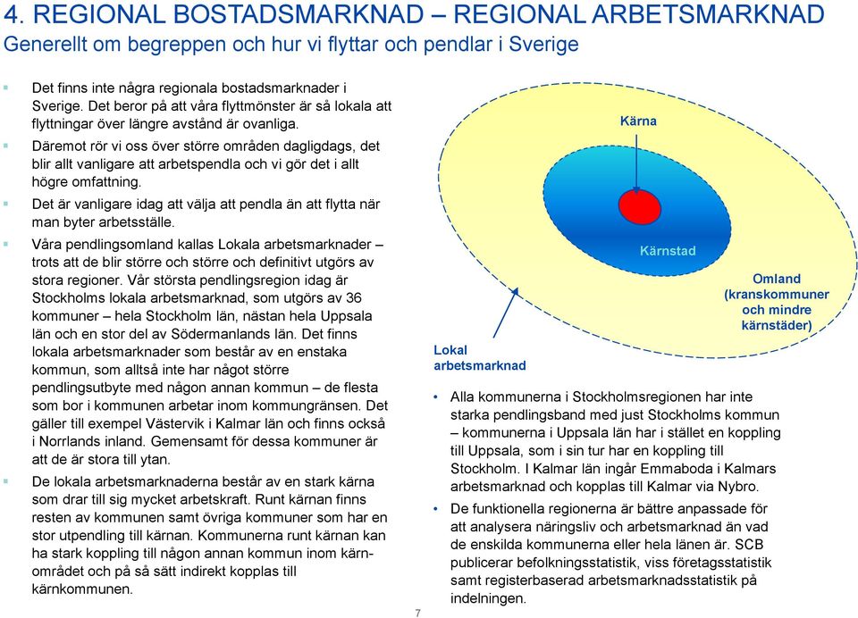 Däremot rör vi oss över större områden dagligdags, det blir allt vanligare att arbetspendla och vi gör det i allt högre omfattning.