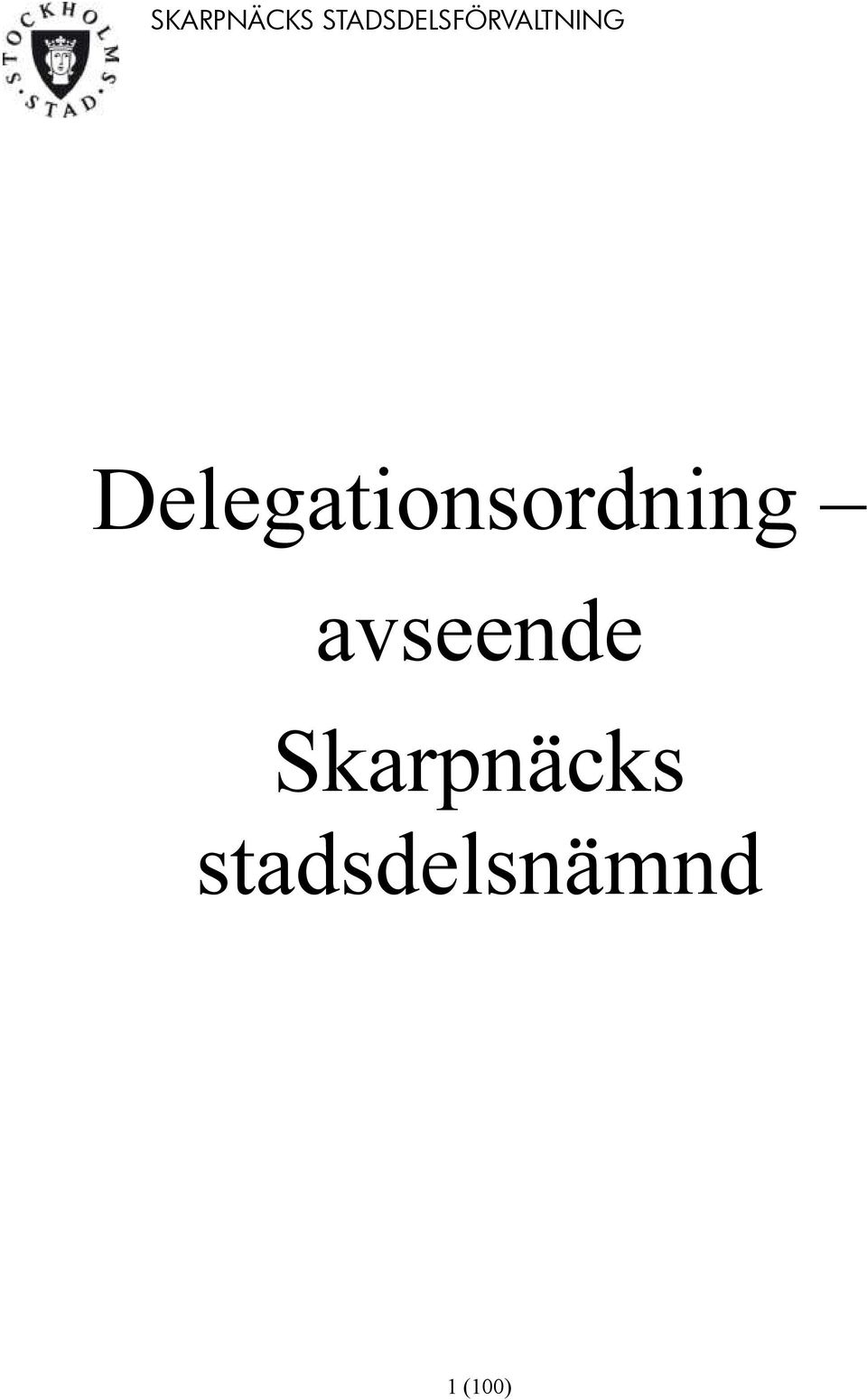 Delegationsordning