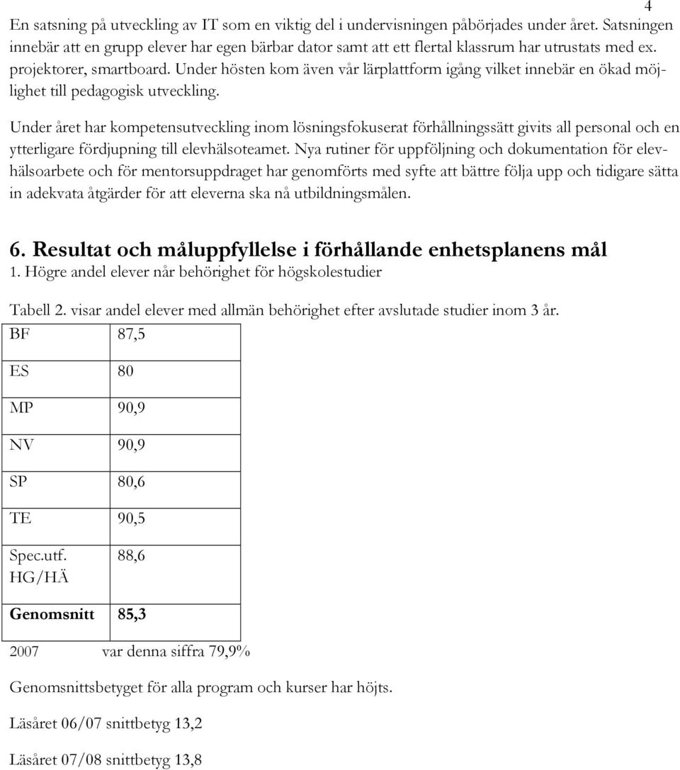 Under hösten kom även vår lärplattform igång vilket innebär en ökad möjlighet till pedagogisk utveckling.