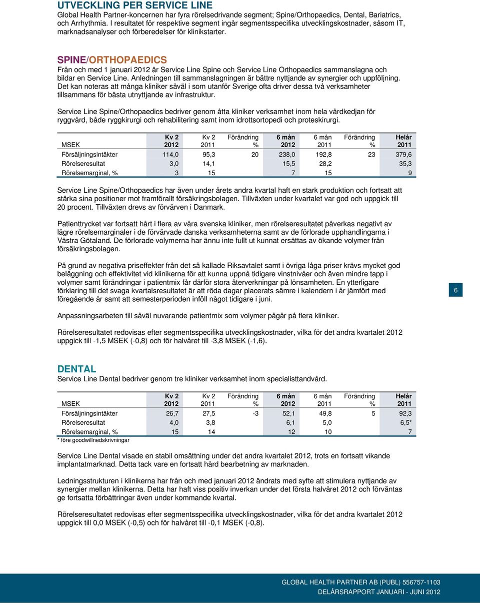 SPINE/ORTHOPAEDICS Från och med 1 januari är Service Line Spine och Service Line Orthopaedics sammanslagna och bildar en Service Line.